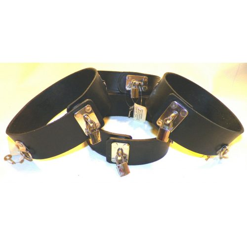 Black Leather Band Bunch With Lock and key Pile Copy
