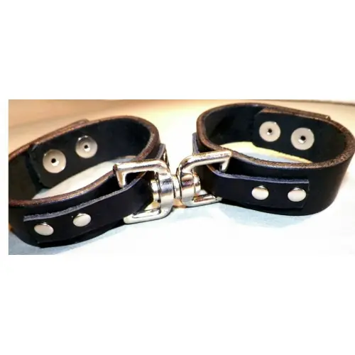 Two Black Color Leather Bands With Buckle