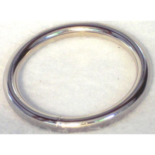 A Shining Round Metallic Ring on a White Surface