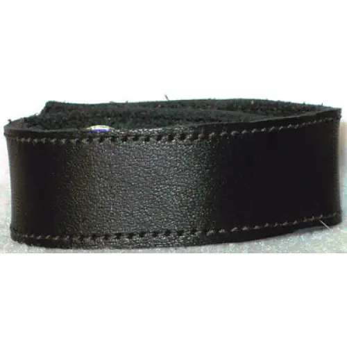 A Black Color Leather Strap With Adjustable Setting Back