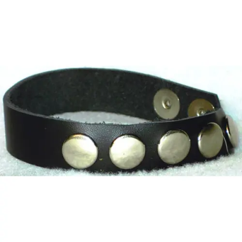 A Black Color Leather Strap With Adjustable Setting
