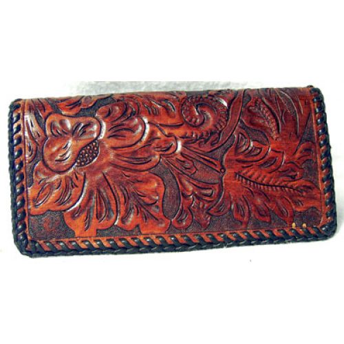 Hand-Carved Checkbook Cover