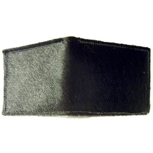 Black Hair-On Leather Wallet