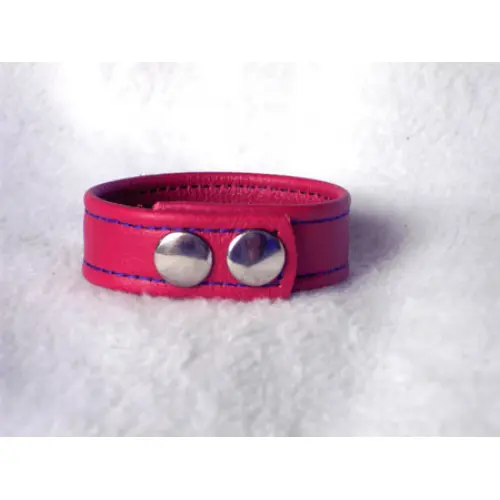 A Red Color Strap With Blue Thread Adjustable
