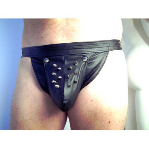 Leather Jock With Cod Piece & Spikes