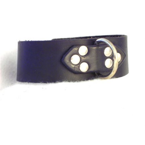 1-1/2″ Wide Leather Collar With Dee Ring & Eagle Snaps