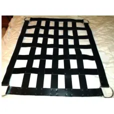 A Black Color Leather Grid Sheet With Holes